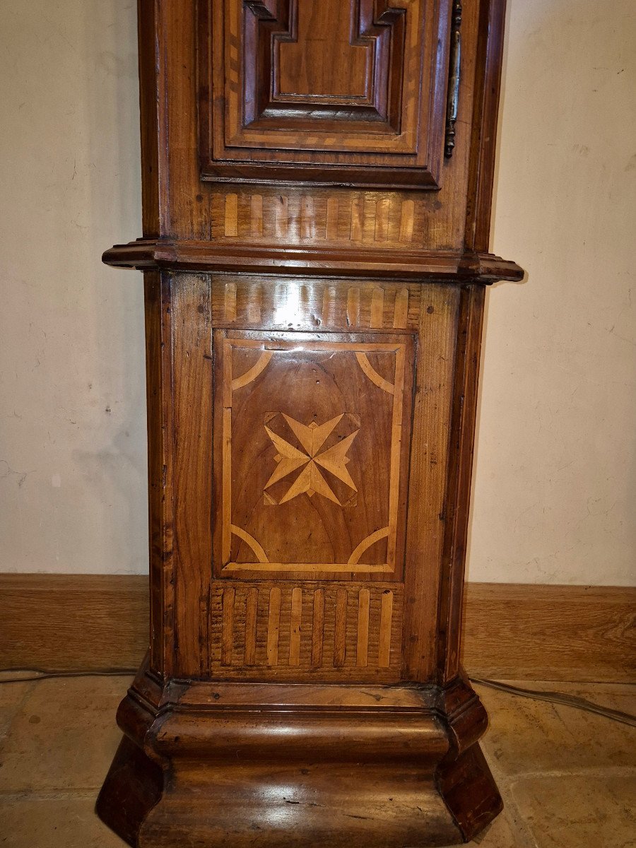 18th Century Cherry Wood Longcase Clock-photo-3