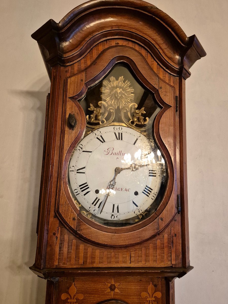 18th Century Cherry Wood Longcase Clock-photo-4