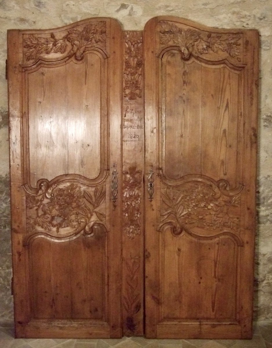 Cabinet Doors Signed From Pays De Caux-photo-3