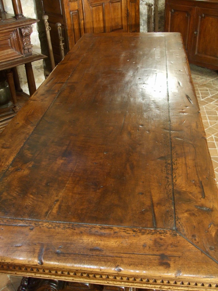 Large Renaissance Style Table, Twentieth Period-photo-4