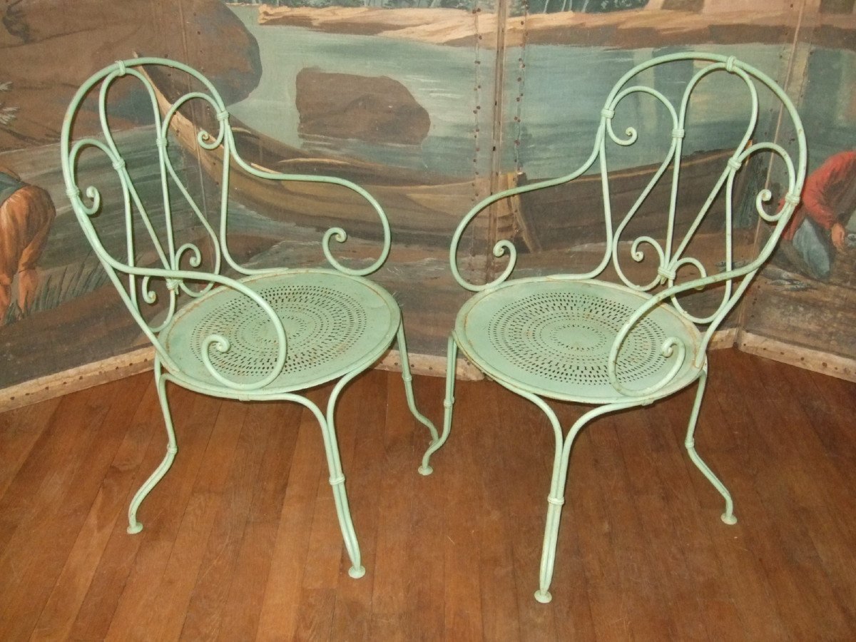 Pair Of Nineteenth Park Armchairs