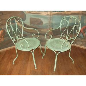 Pair Of Nineteenth Park Armchairs