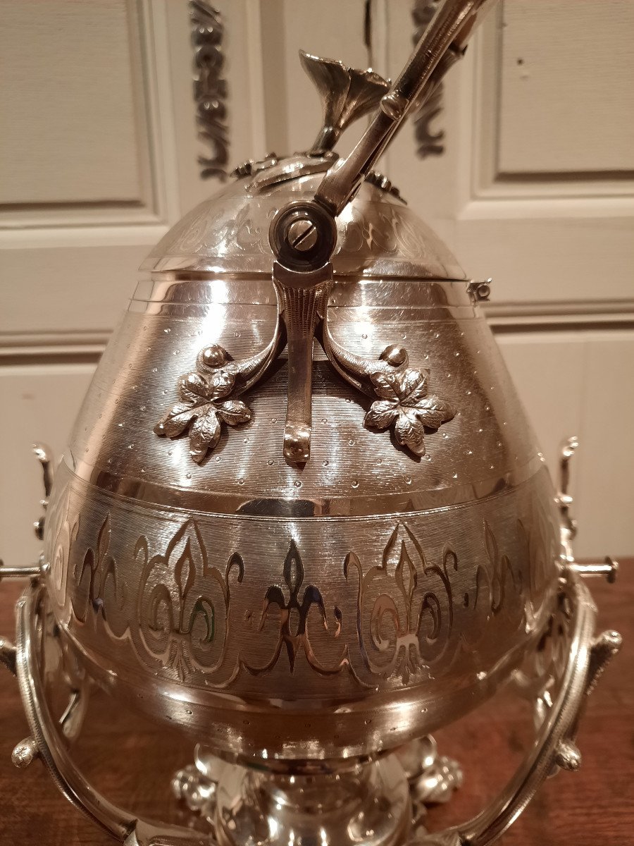 Louis XV Style Silver Metal Samovar, 19th Century Period.-photo-6