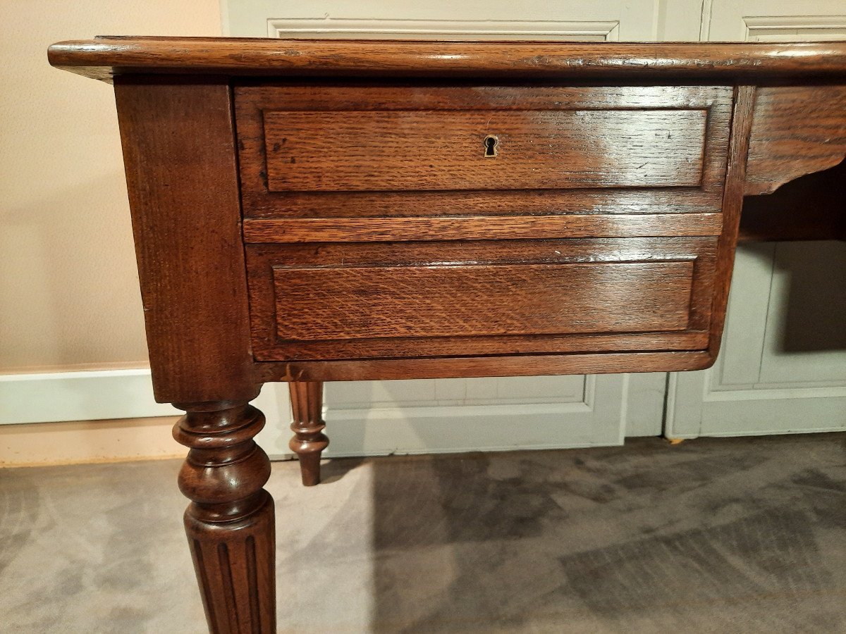 Louis-philippe Period Desk In Oak.-photo-4