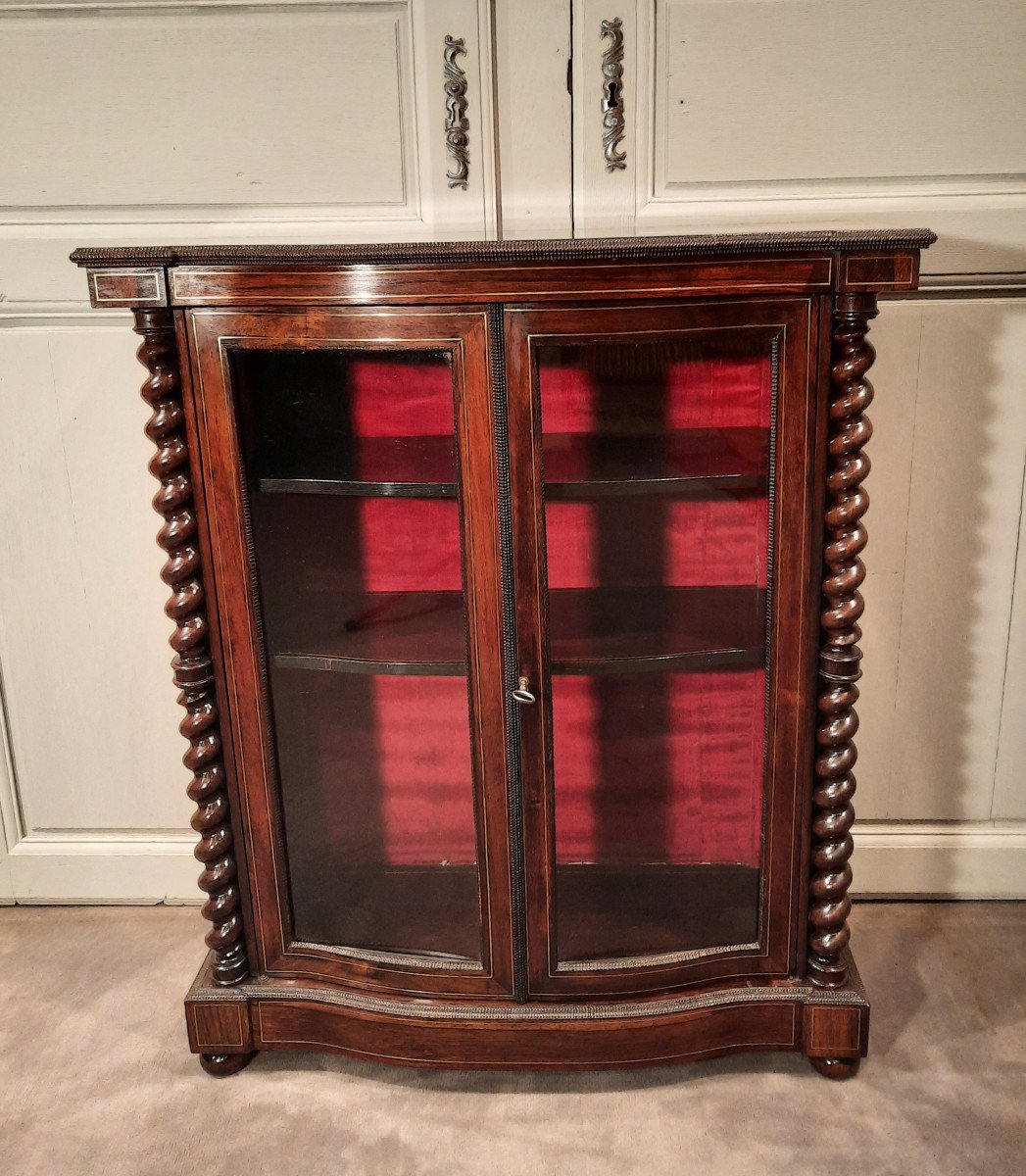 Rosewood Showcase From Napoleon III Period.-photo-8