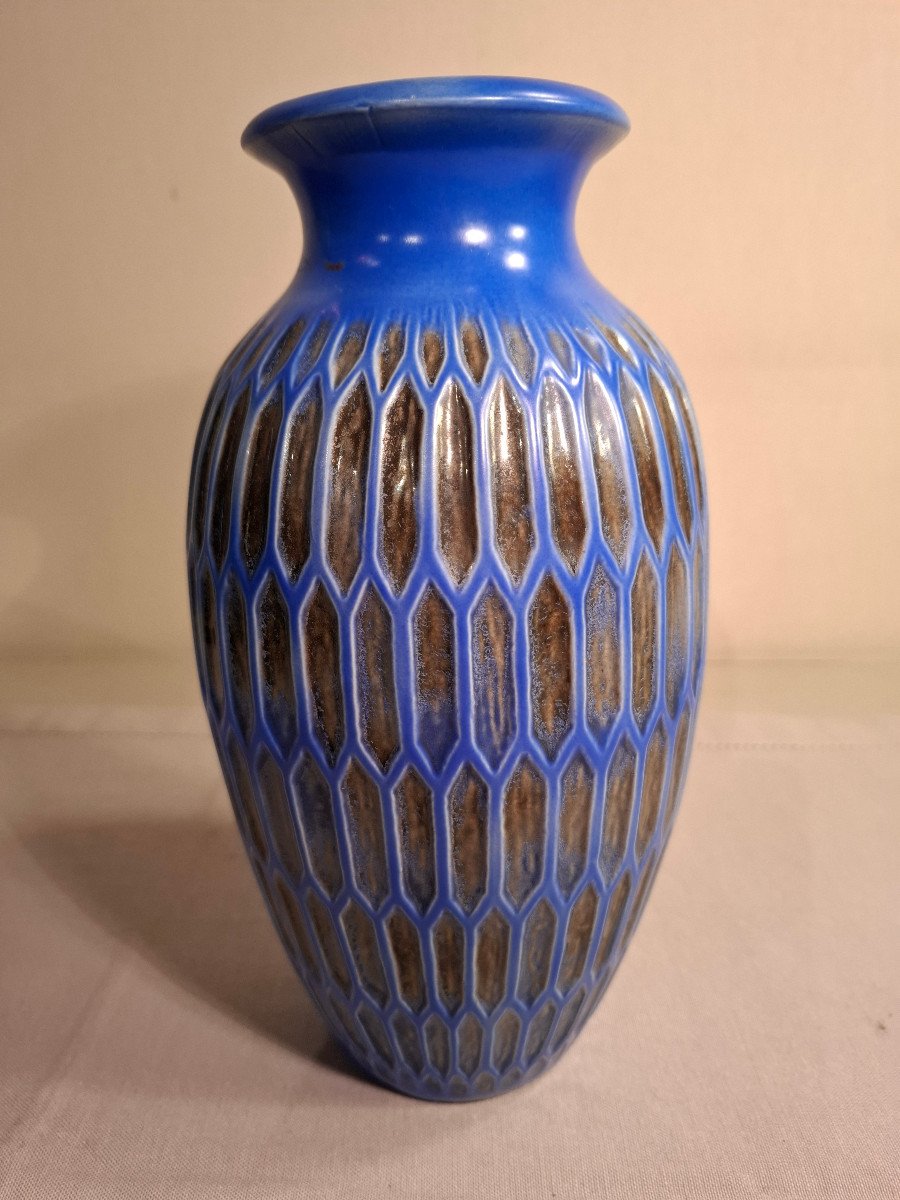 Art Deco Period Ceramic Vase By The Mougin Brothers