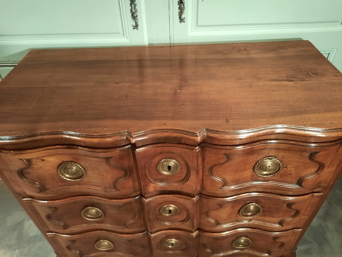 Provençal Chest Of Drawers In Walnut From The Eighteenth Century.-photo-2