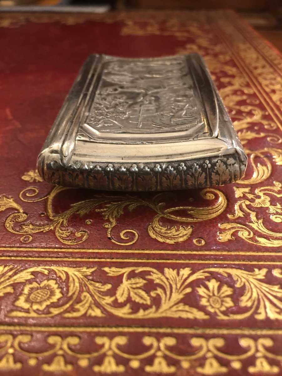 Snuffbox Sterling Silver And Vermeil Early 19th-photo-4