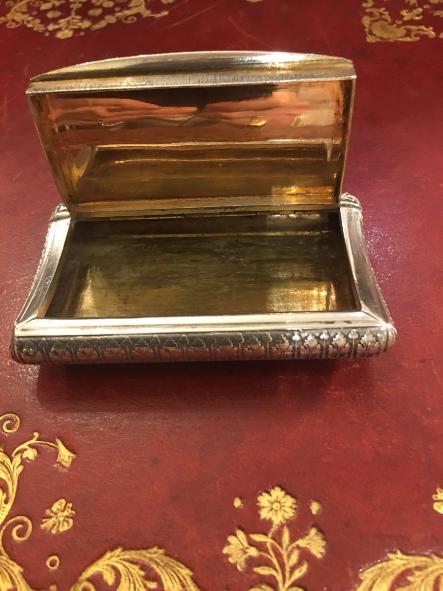 Snuffbox Sterling Silver And Vermeil Early 19th-photo-1