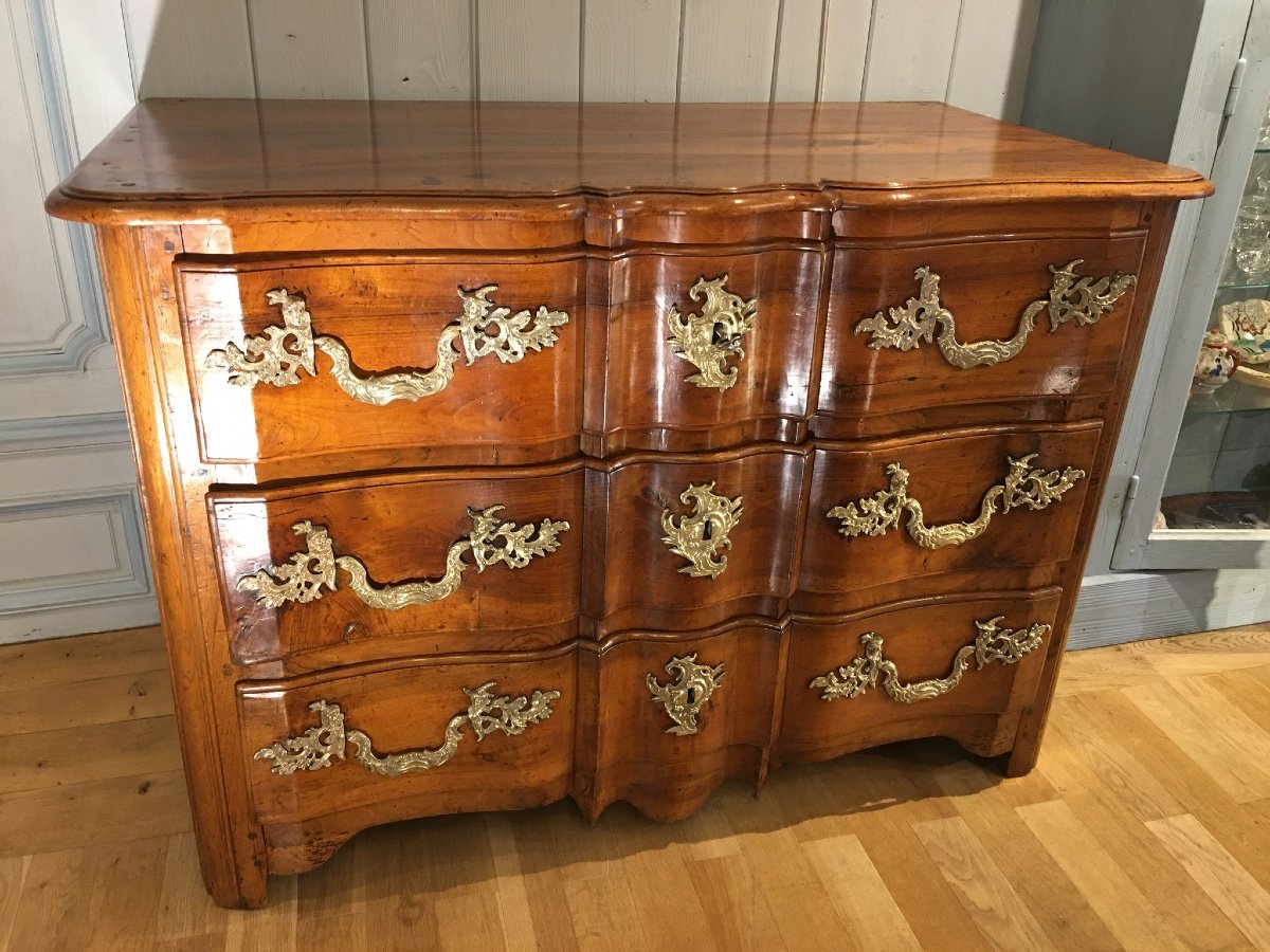 Lyonnaise Walnut Chest Of Drawers, Regence Period-photo-3