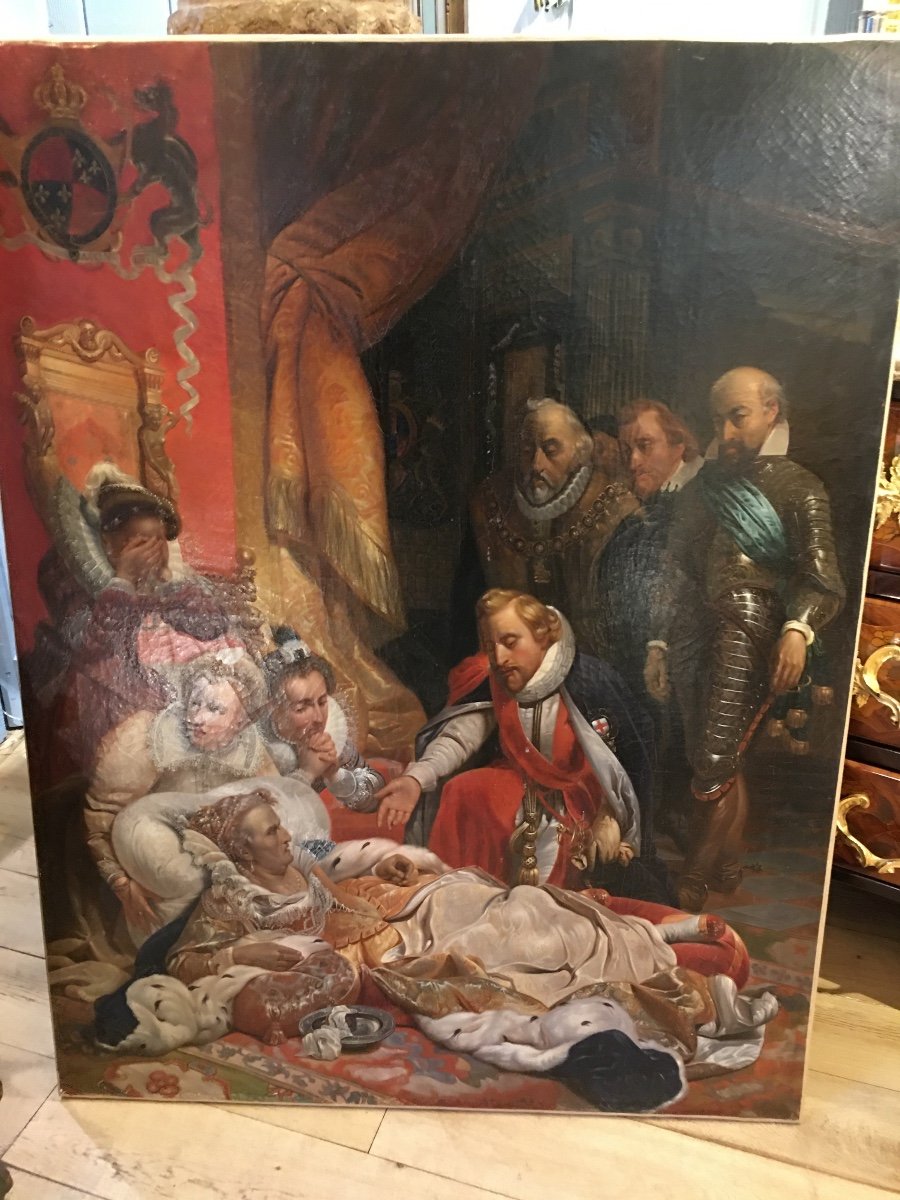 Painting "death Of Elizabeth 1st Of England" 19 Em