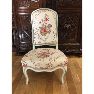 Chaise Chauffeuse L.xv Estampillée 18 Eme