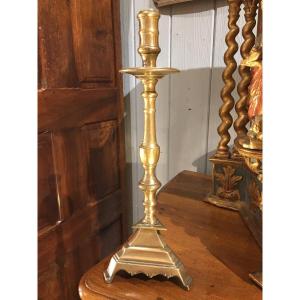 Beautiful Haute-epoque Bronze Candlestick