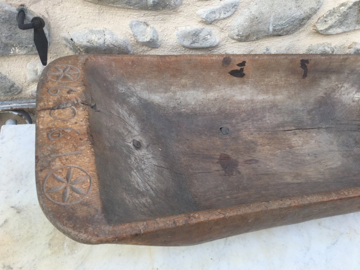 Dough Trough, Dough Kneader, Queyras, Dated 1909-photo-3