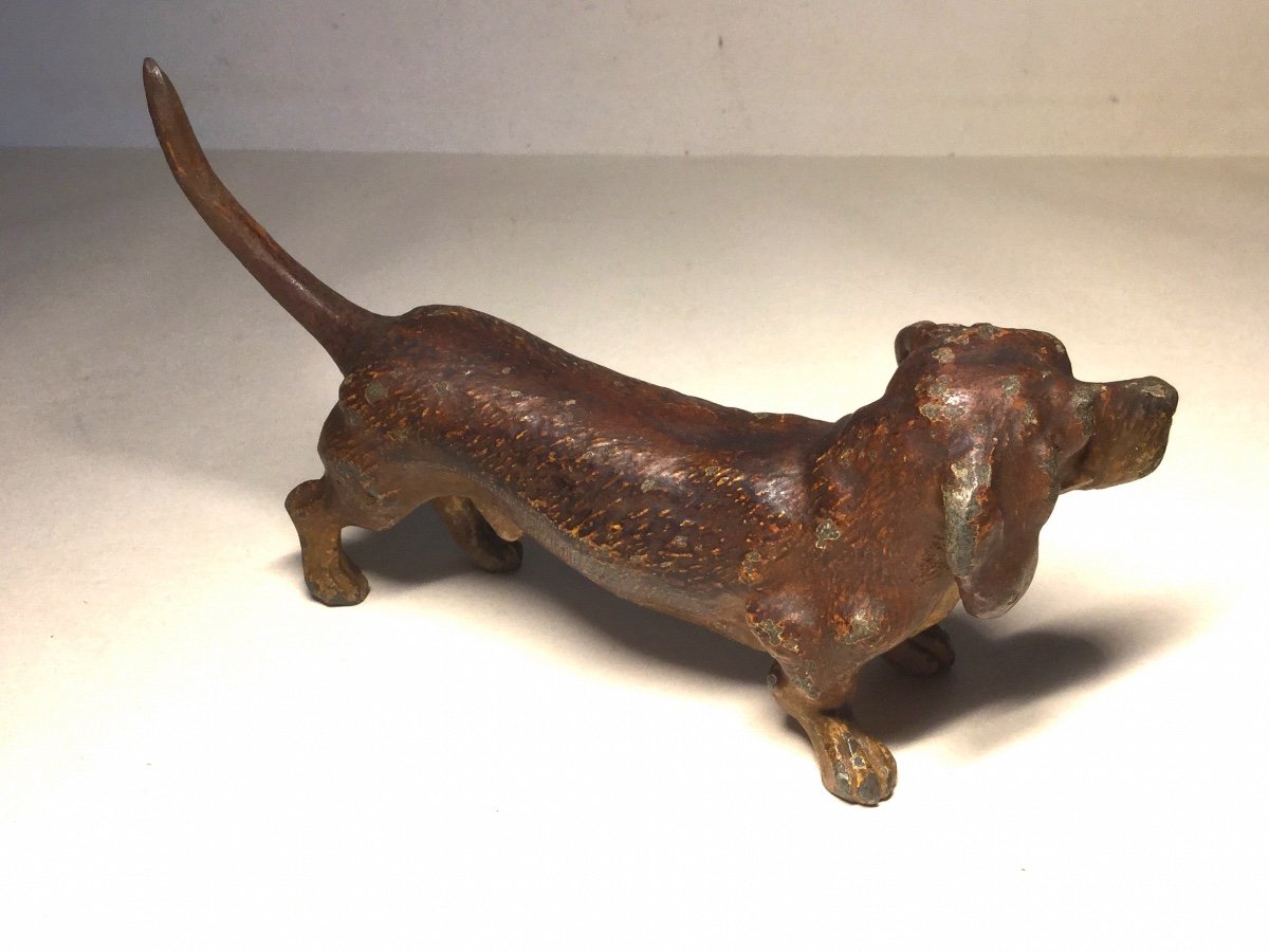 Dachshund Dog ?? Lead From Nuremberg, Late 19th Century.-photo-3