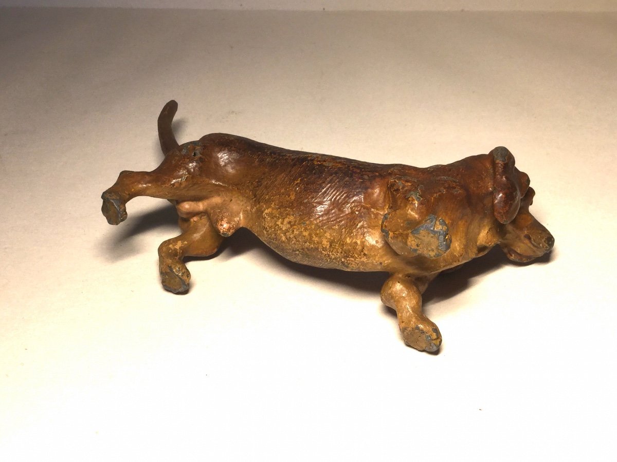 Dachshund Dog ?? Lead From Nuremberg, Late 19th Century.-photo-4