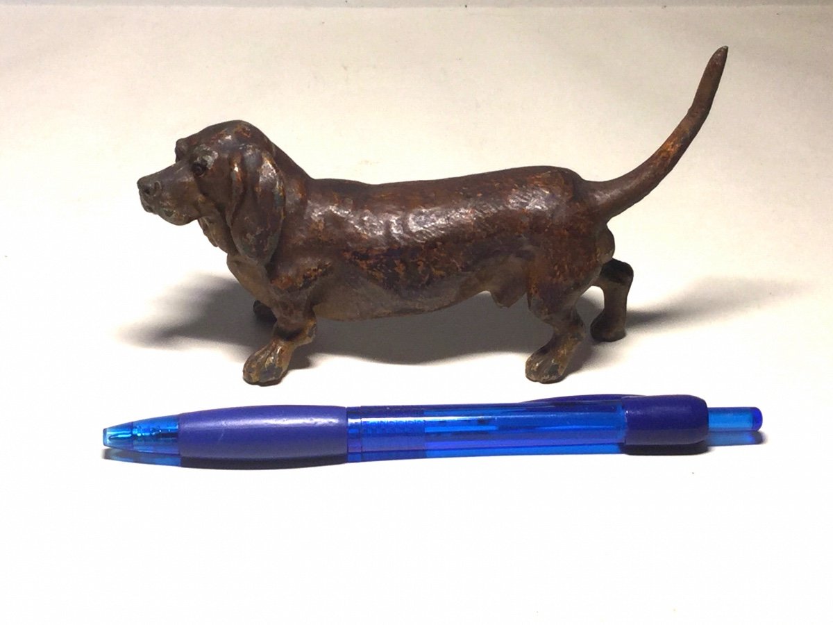 Dachshund Dog ?? Lead From Nuremberg, Late 19th Century.-photo-2