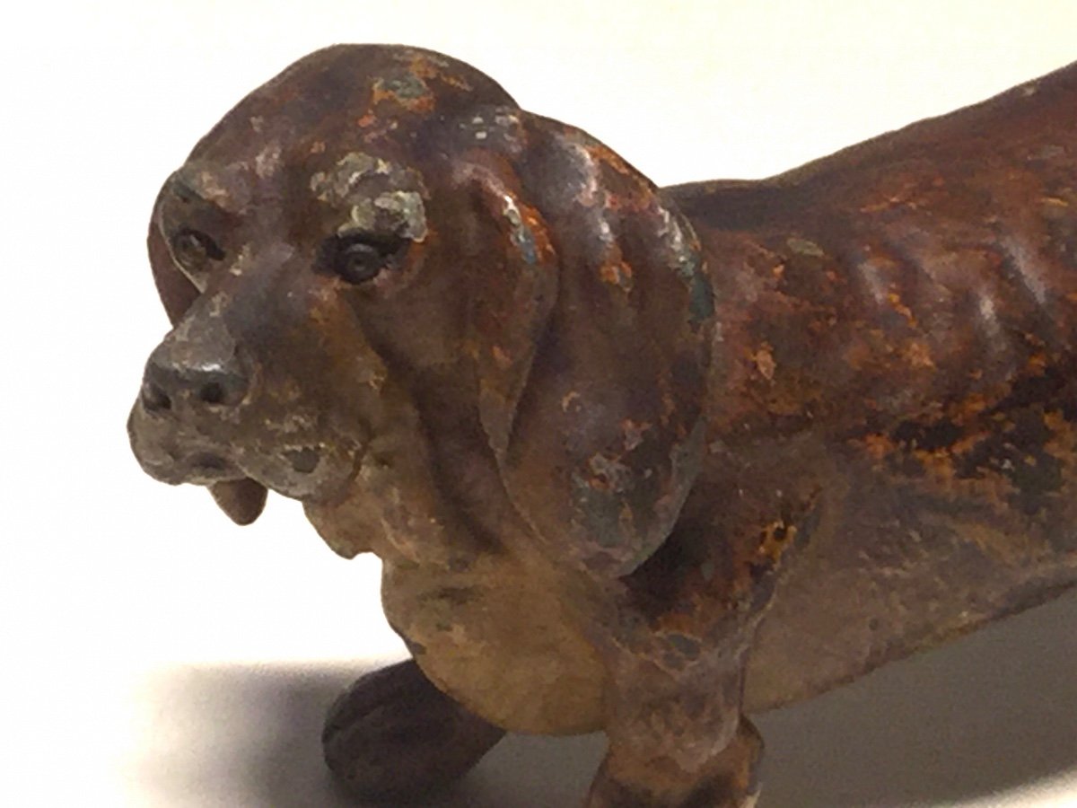 Dachshund Dog ?? Lead From Nuremberg, Late 19th Century.-photo-3