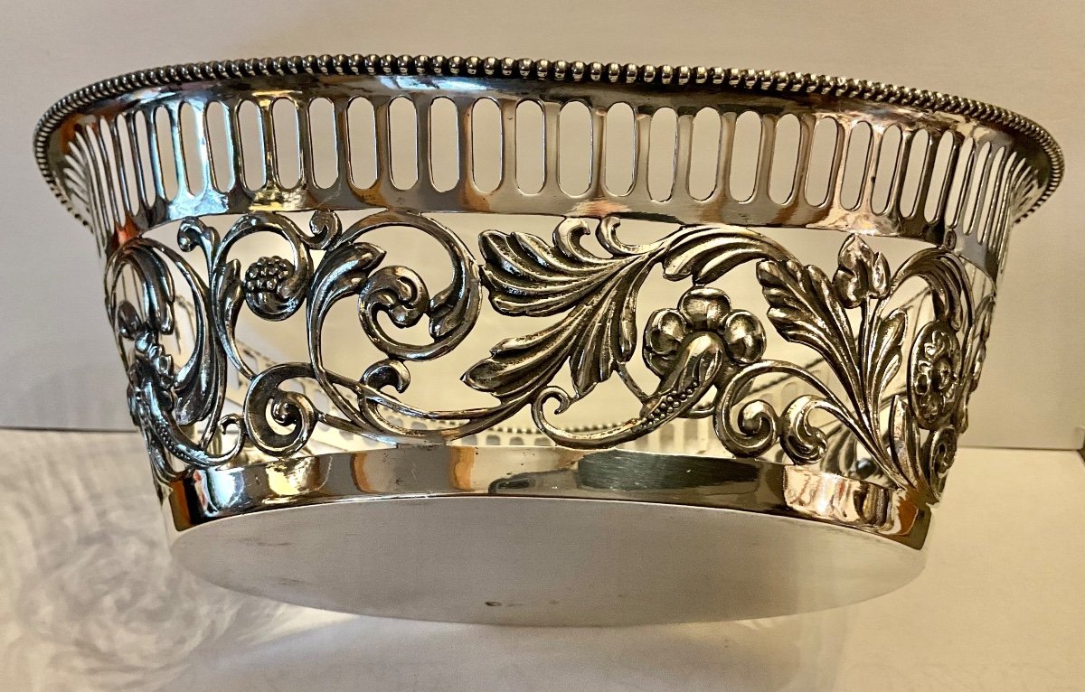 Dutch Sterling Silver Bread Basket Or Basket 833/1000 -photo-4