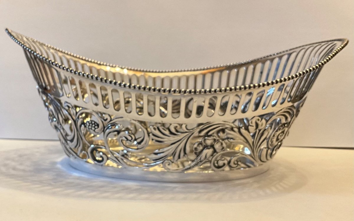 Dutch Sterling Silver Bread Basket Or Basket 833/1000 