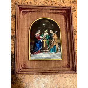 Limoges Enamels - The Marriage Of Saint Mary And Saint Joseph - After Raphael - Signed Normand