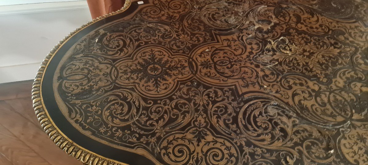 Middle Table Napoleon III Boulle Marquetry-photo-5