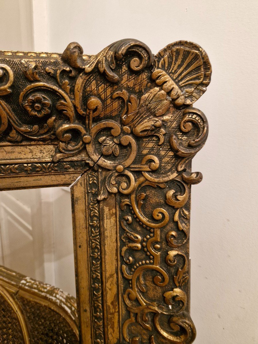 Golden Stuccoed Wood Frame Late 19th Century -photo-2