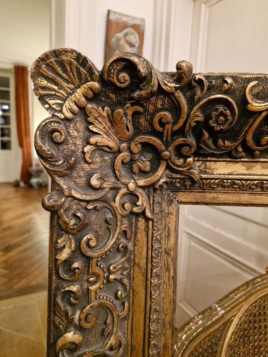 Golden Stuccoed Wood Frame Late 19th Century -photo-7