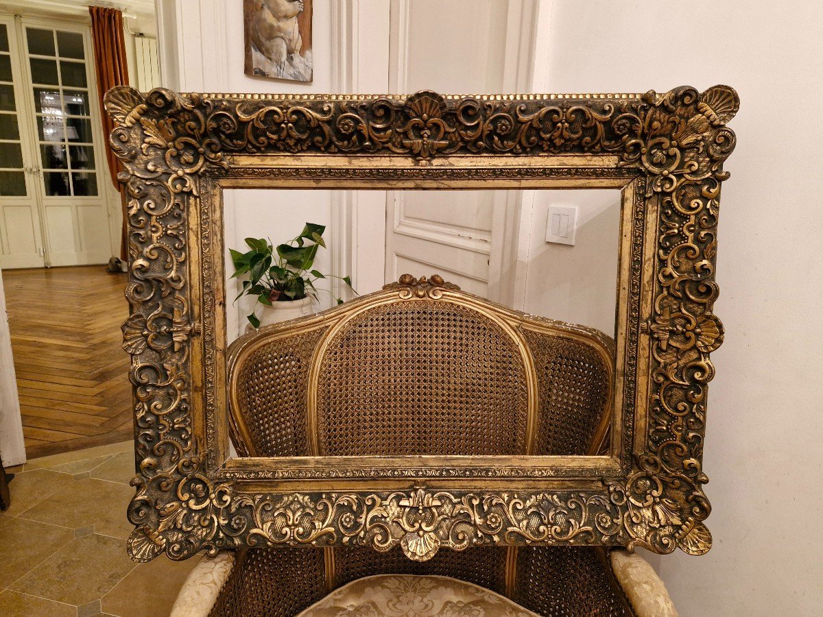 Golden Stuccoed Wood Frame Late 19th Century 