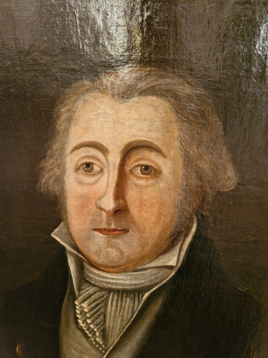 18th Century, Portrait Of A Man Oil On Canvas-photo-4