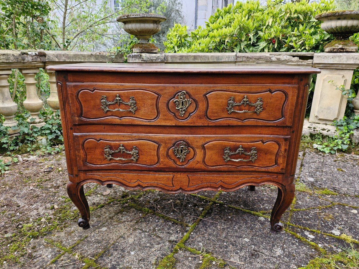 18th Century, Louis XV Curved Sauteuse Commode -photo-2