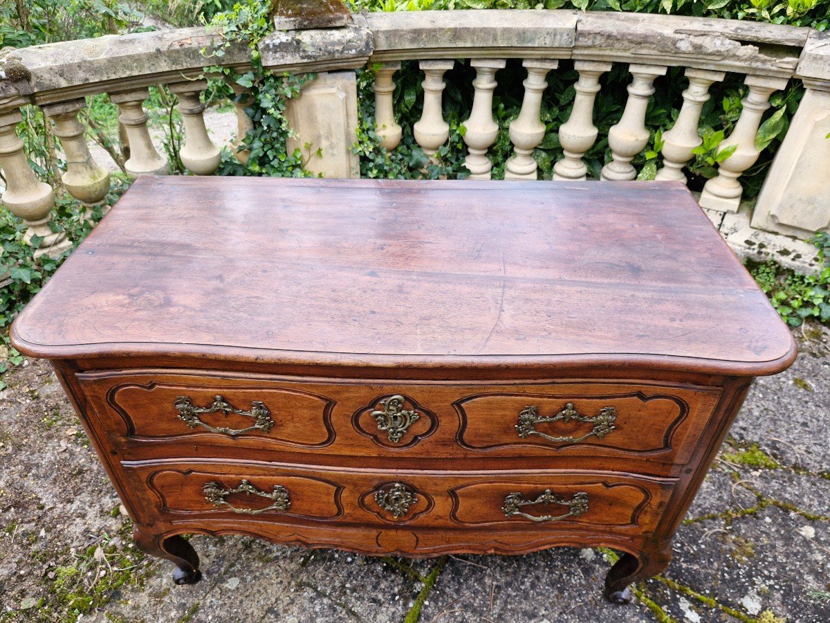 18th Century, Louis XV Curved Sauteuse Commode -photo-3