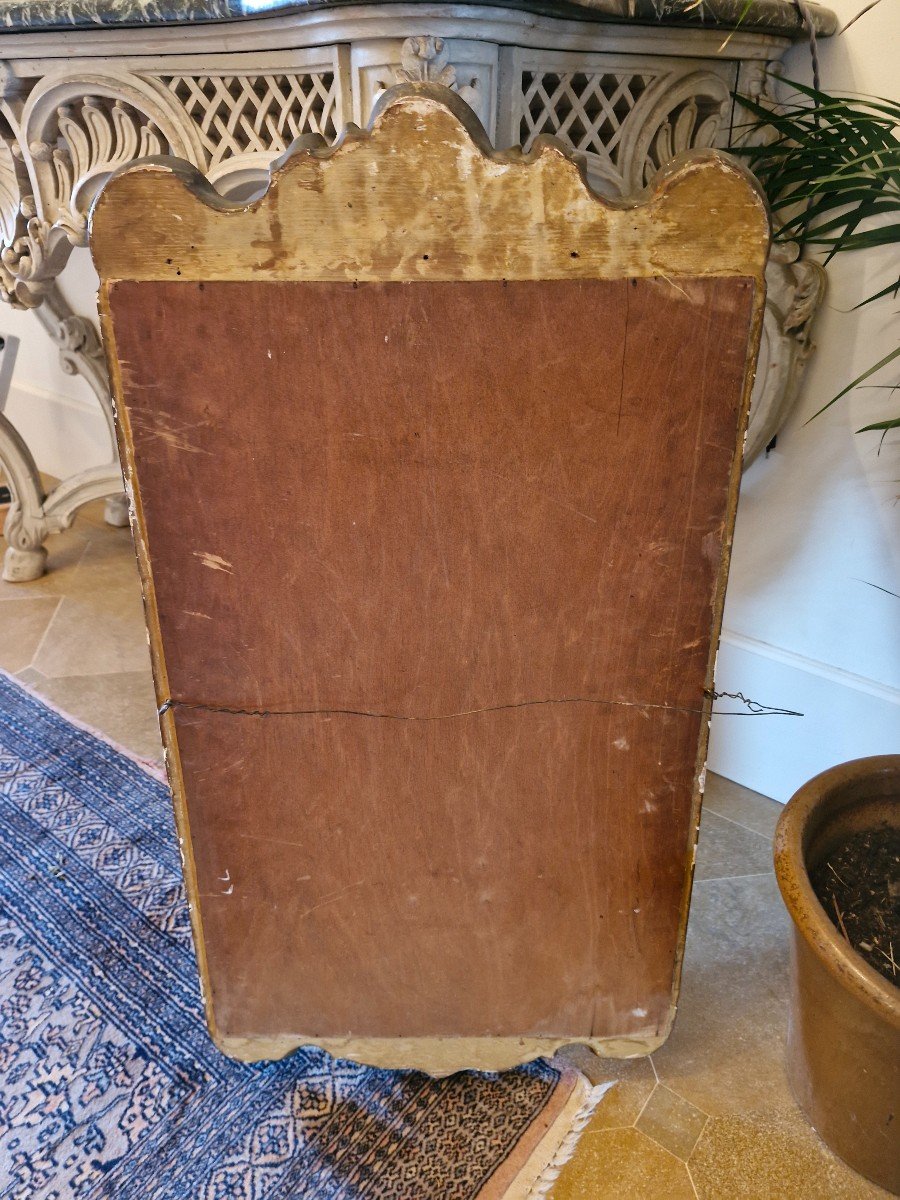 Antique Mirror In Golden Wood -photo-7