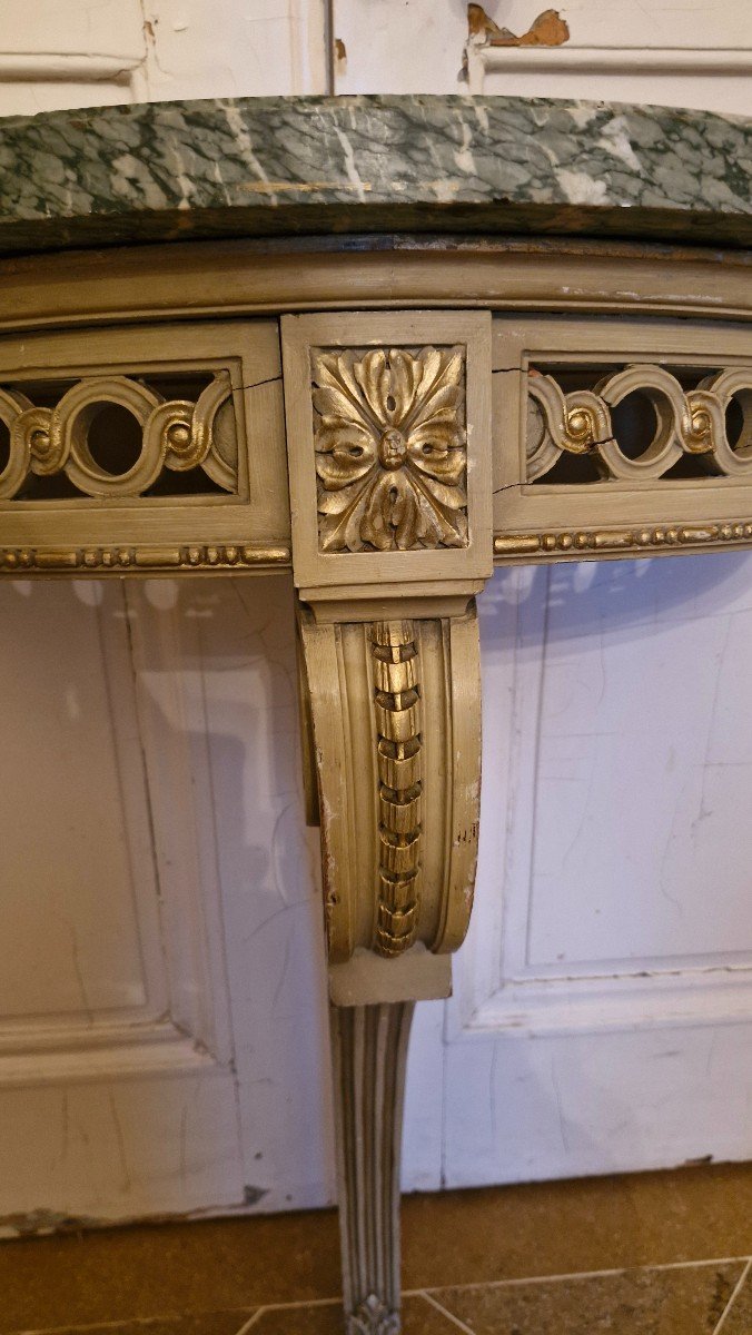 Louis XVI Gilded Lacquered Wood Console -photo-3