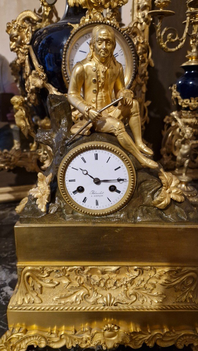 Romantic Period Gilt Bronze Clock -photo-2