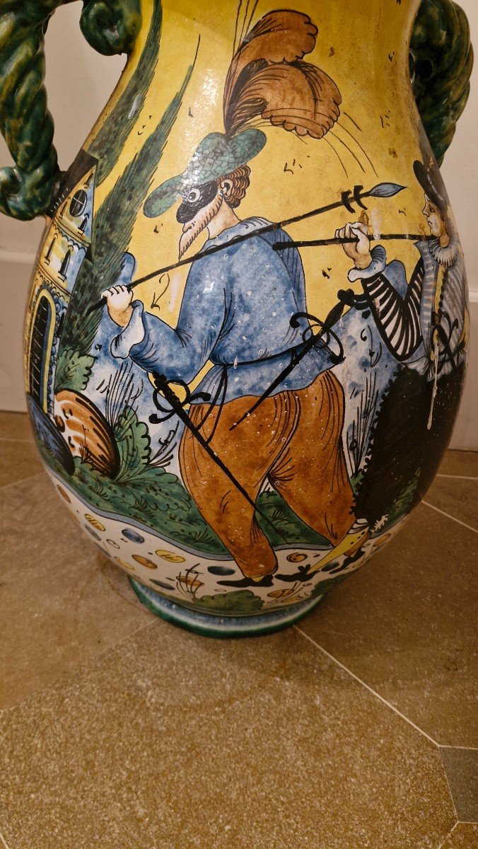 Large Italian Majolica Vase -photo-3