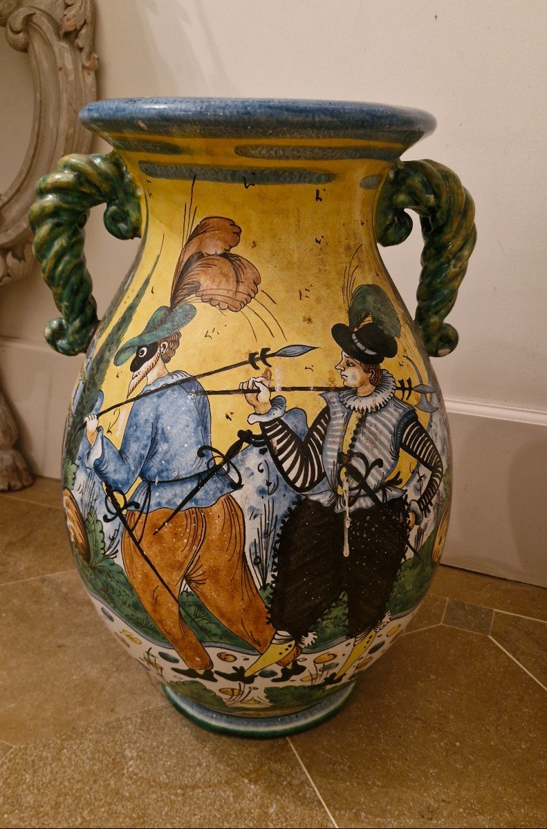 Large Italian Majolica Vase 