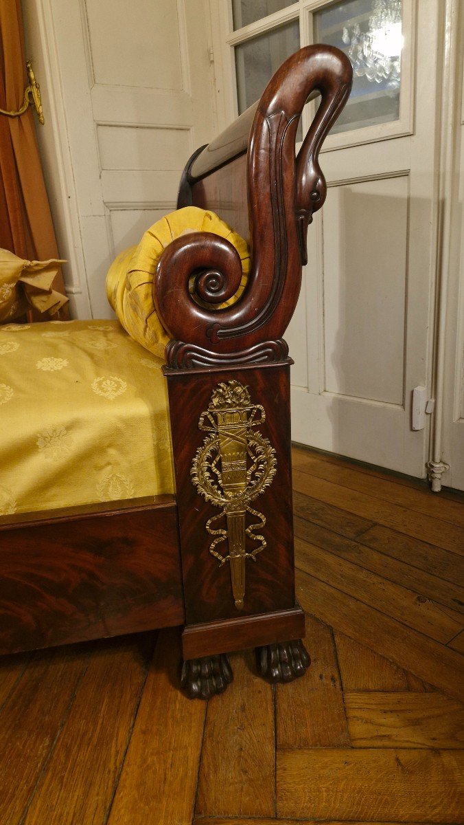 Empire Period Mahogany Bench-photo-3