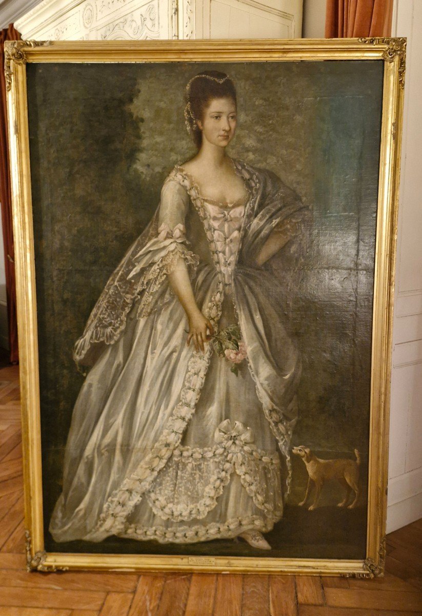 Portrait De Mme Stuart, épouse Colqhoum XVIII ème S 