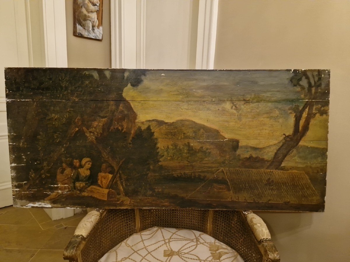 Pair Of Large 18th Century Paintings -photo-2