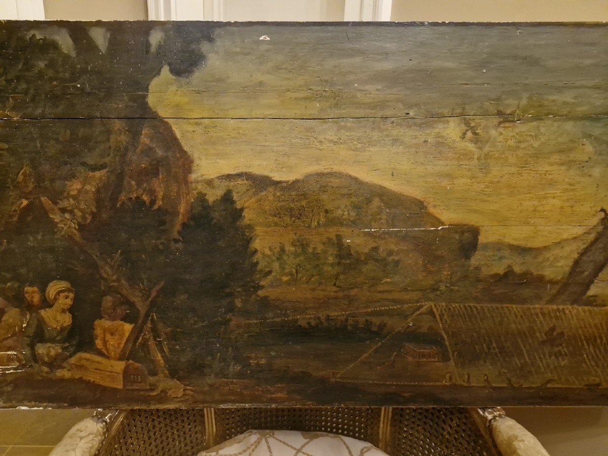 Pair Of Large 18th Century Paintings -photo-4