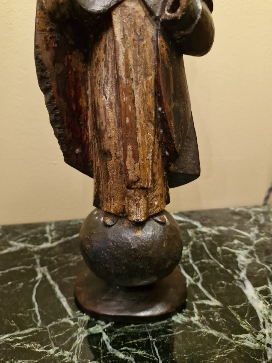 Carved Wooden Monk -photo-4