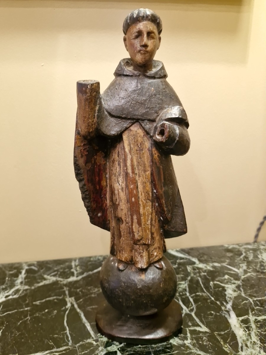 Carved Wooden Monk 