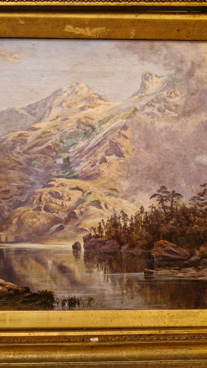 Oil Painting On Canvas Mountain Landscape -photo-1