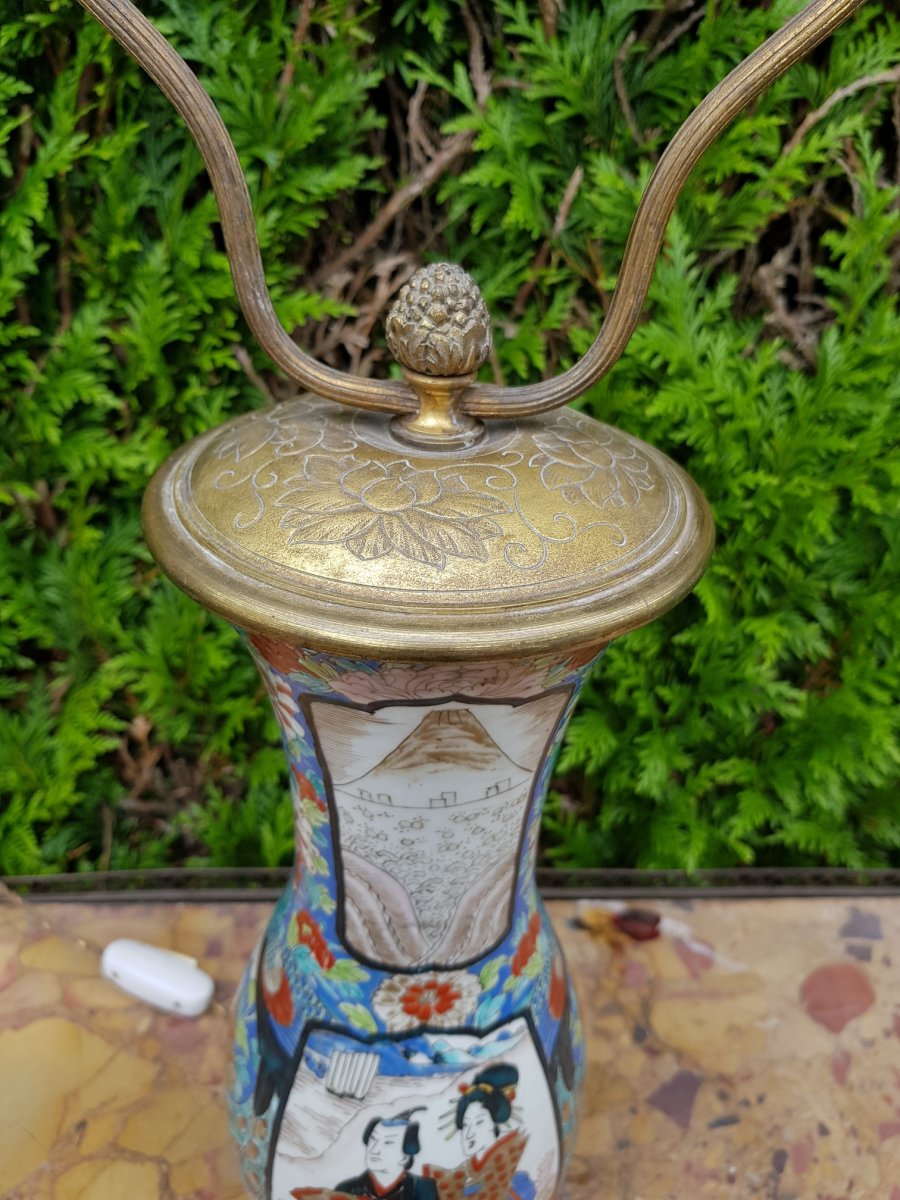 Porcelain Lamp From Japan End XIX Th-photo-3