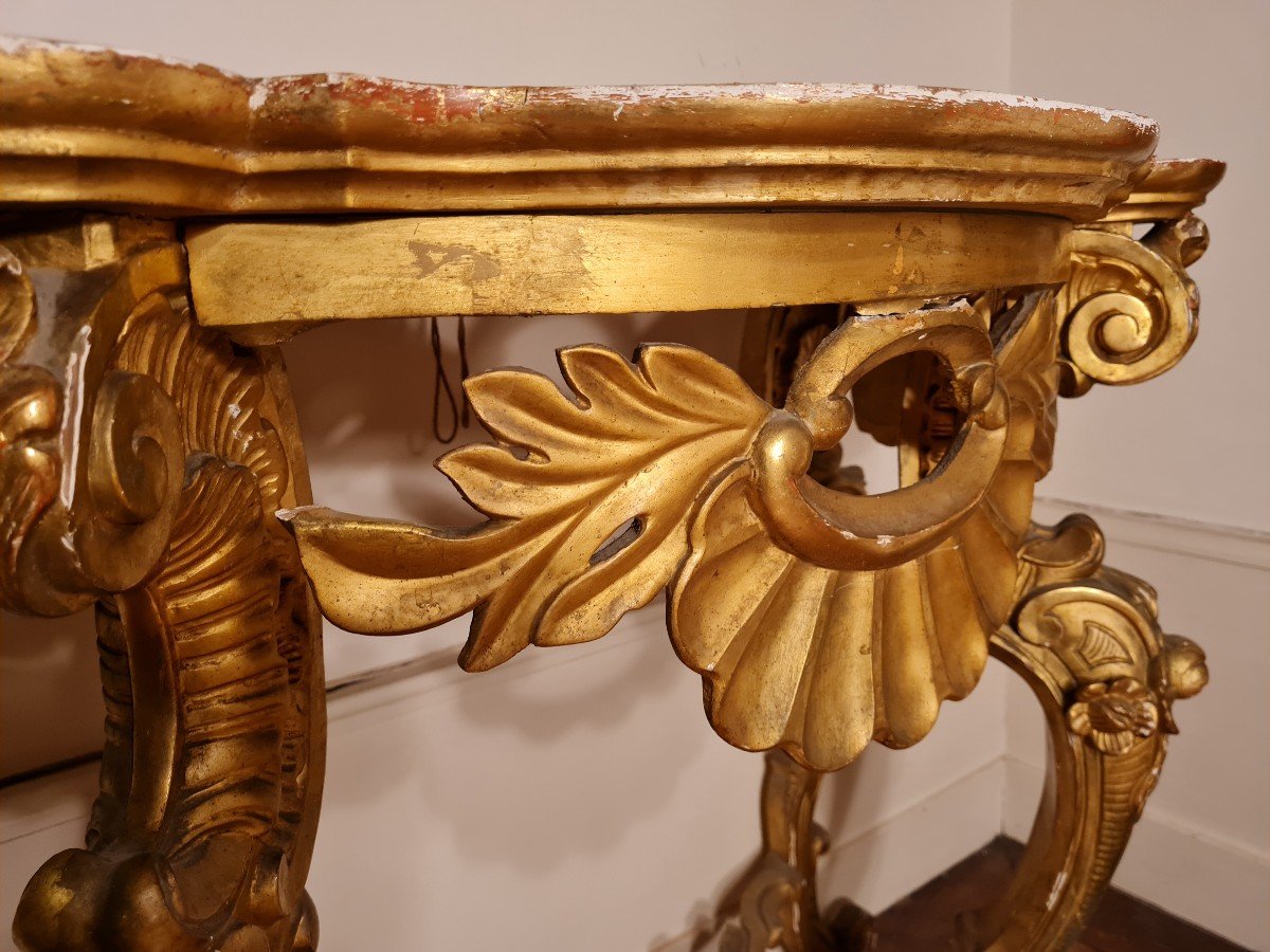 Console In Golden Wood, XIXth Century-photo-4