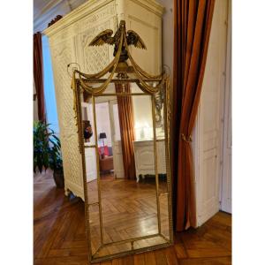 Miroir Doré à Décor d'Aigle Fin XIX ème S 