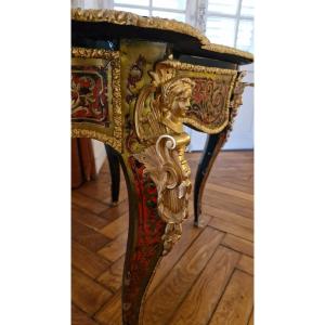 Middle Table In Boulle Marquetry, Superb Bronze