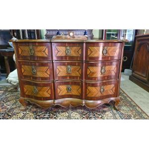 18th Century Marquetry Chest Of Drawers 