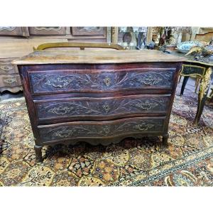 Louis XV Period Curved Commode